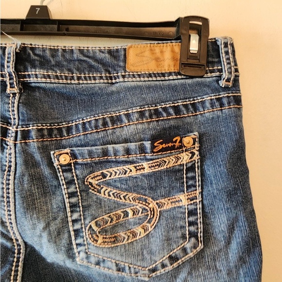 Seven7 Jean Shorts Women's Size 10 Blue Denim - Picture 3 of 6